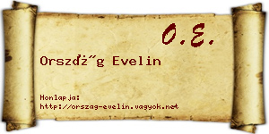 Ország Evelin névjegykártya