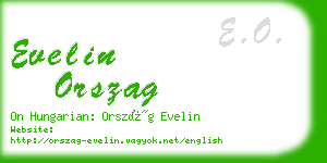 evelin orszag business card